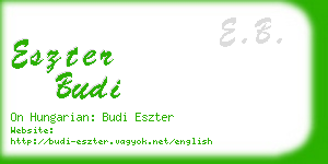 eszter budi business card